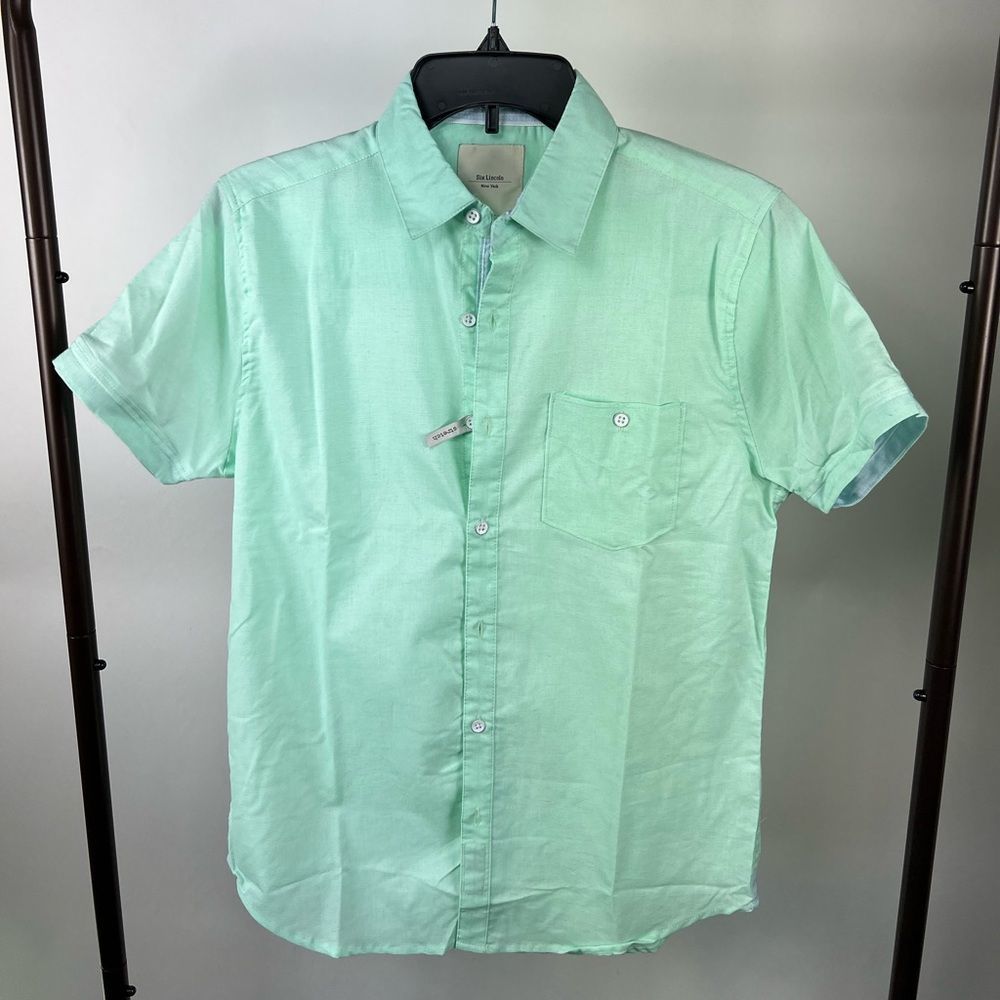 SIX LINCOLN mens casual short sleeve button down